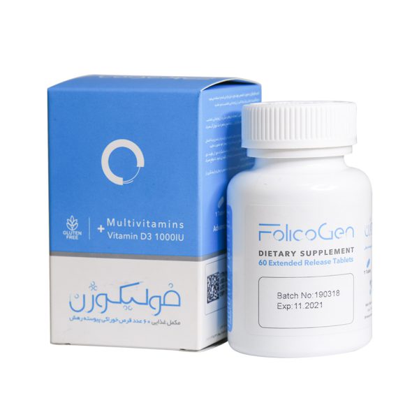 قرص فولیکوژن اروند فارمد 60 عدد Folicogen