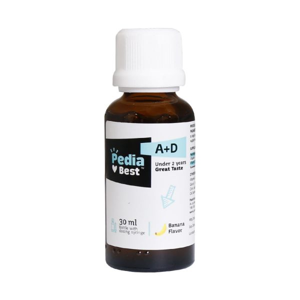 قطره ویتامین آ+د پدیابست با طعم موز 30 میلی لیتر Pedia Best A+D